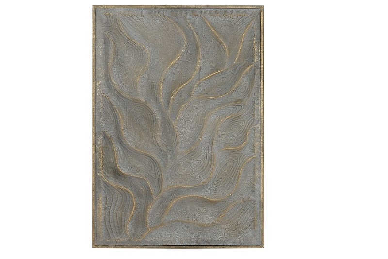 DECORACION PARED METAL 67,5X2,5X97 3D DORADO